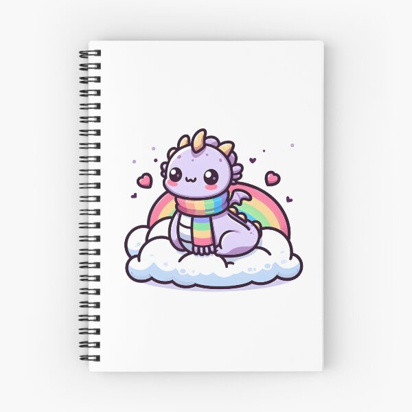 Item preview, Kawaii Cuddly Hydra: Wearing A Rainbow Scarf designed and sold by CanvasCutie.