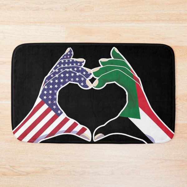 Item preview, Sudan Sudanese USA United States American America Love Heart Peace designed and sold by FlagX.