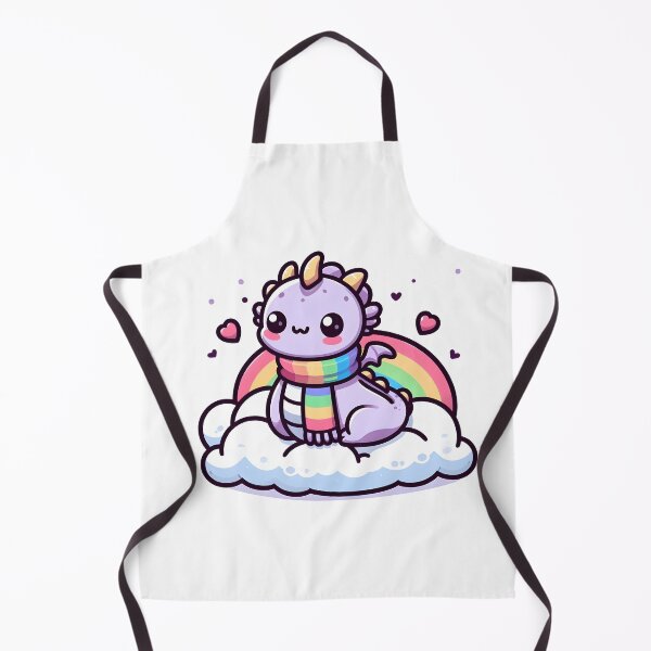 Item preview, Kawaii Cuddly Hydra: Wearing A Rainbow Scarf designed and sold by CanvasCutie.