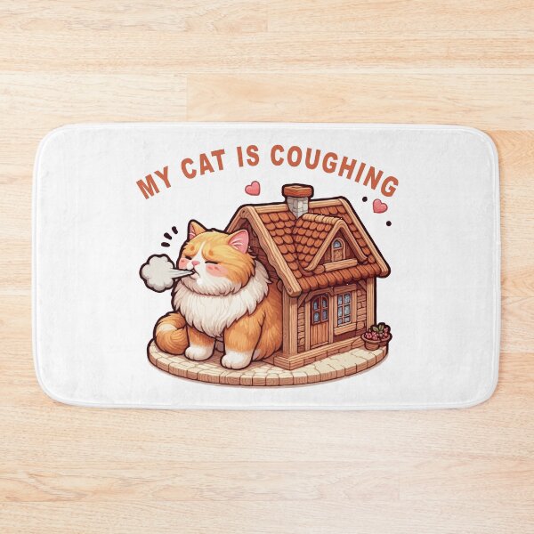 Item preview, my cat is coughing text design designed and sold by TshirtTalkYou.