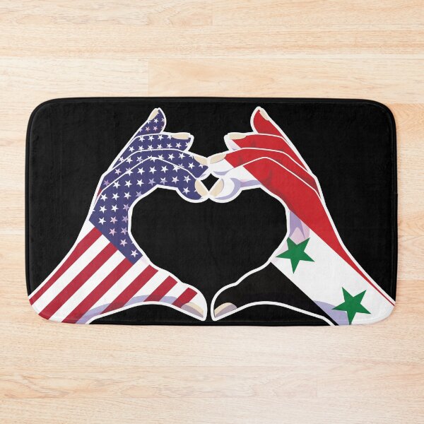 Item preview, Syria Syrian USA United States American America Love Heart Peace designed and sold by FlagX.