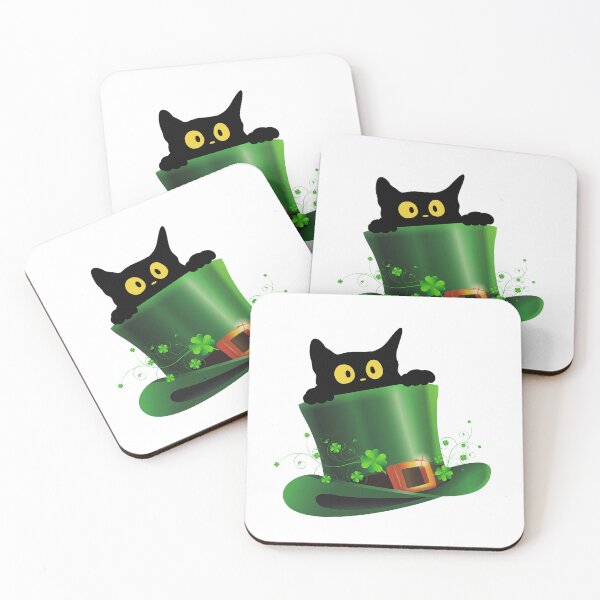 Item preview, Lucky Black Cat Good Luck Leprechaun Hat Essential T-shirt designed and sold by MAGness.
