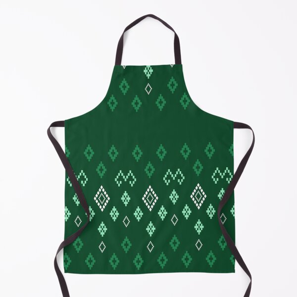 Item preview, Dark green ethnic fabric designed and sold by Horizonie.