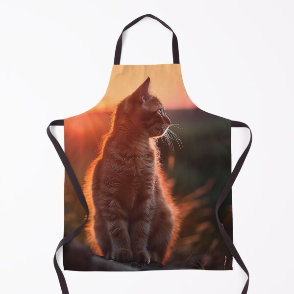 Item preview, Cute cat watching sunset designed and sold by CatsAndDogs-TF.