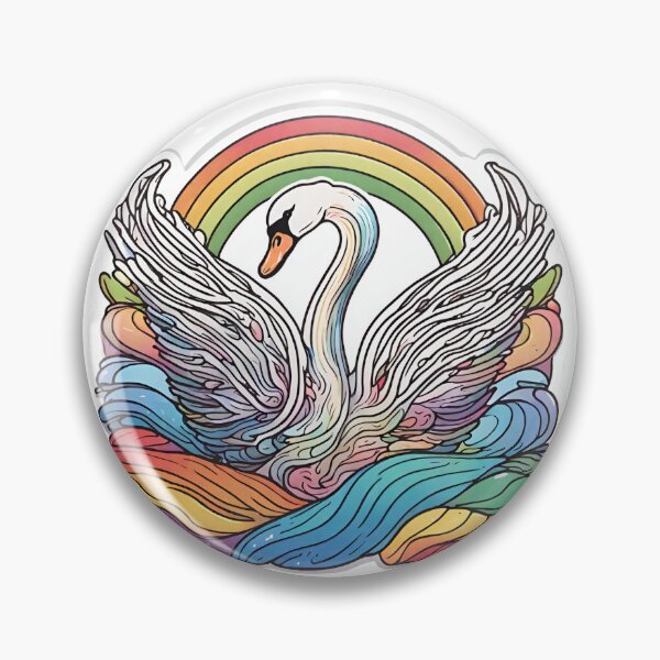Item preview, Rainbow Swan Queen Pride  designed and sold by CyberArtistOne.