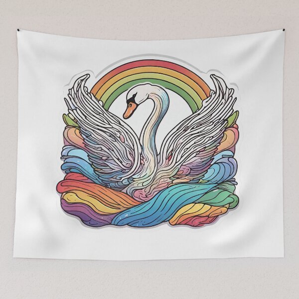 Item preview, Rainbow Swan Queen Pride  designed and sold by CyberArtistOne.