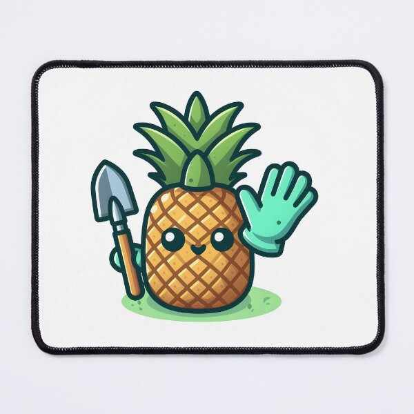 Item preview, Kawaii Pineapple With Gardening Gloves Gardening designed and sold by CanvasCutie.