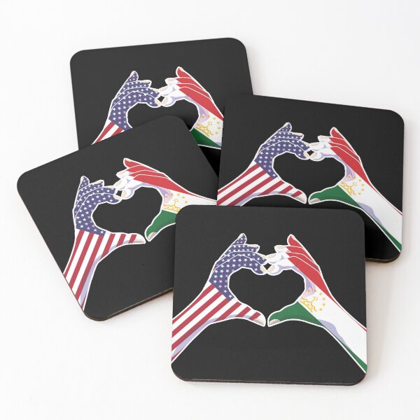 Item preview, Tajikistan Tajik USA United States American America Love Heart Peace designed and sold by FlagX.
