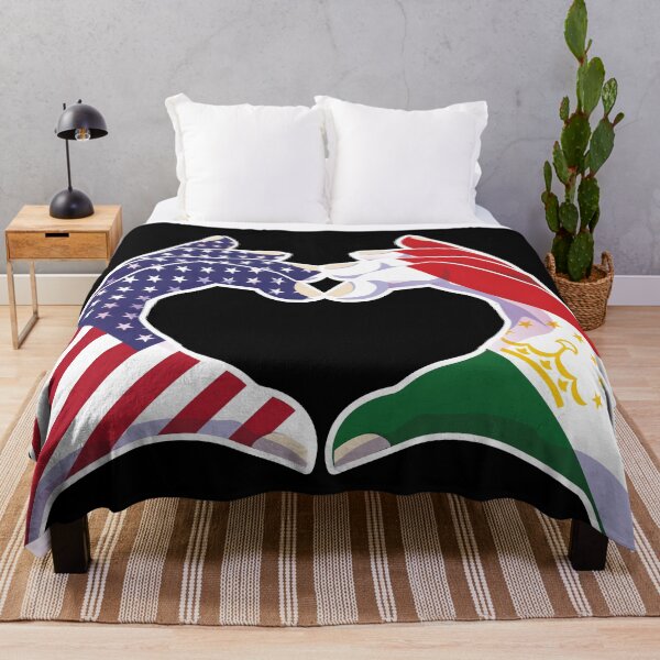 Item preview, Tajikistan Tajik USA United States American America Love Heart Peace designed and sold by FlagX.