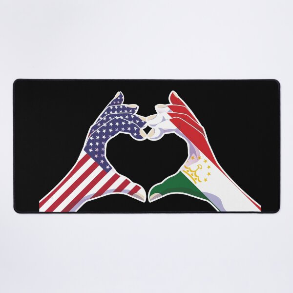 Item preview, Tajikistan Tajik USA United States American America Love Heart Peace designed and sold by FlagX.
