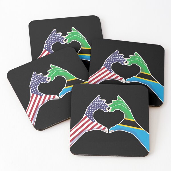 Item preview, Tanzania Tanzanian USA United States American America Love Heart Peace designed and sold by FlagX.