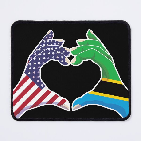 Item preview, Tanzania Tanzanian USA United States American America Love Heart Peace designed and sold by FlagX.