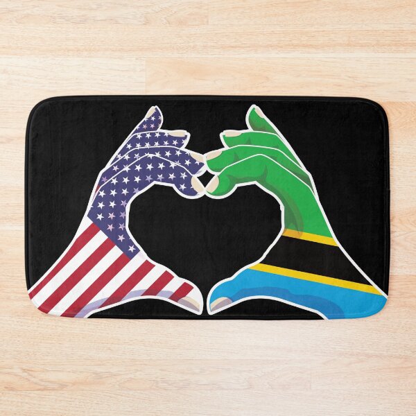 Item preview, Tanzania Tanzanian USA United States American America Love Heart Peace designed and sold by FlagX.