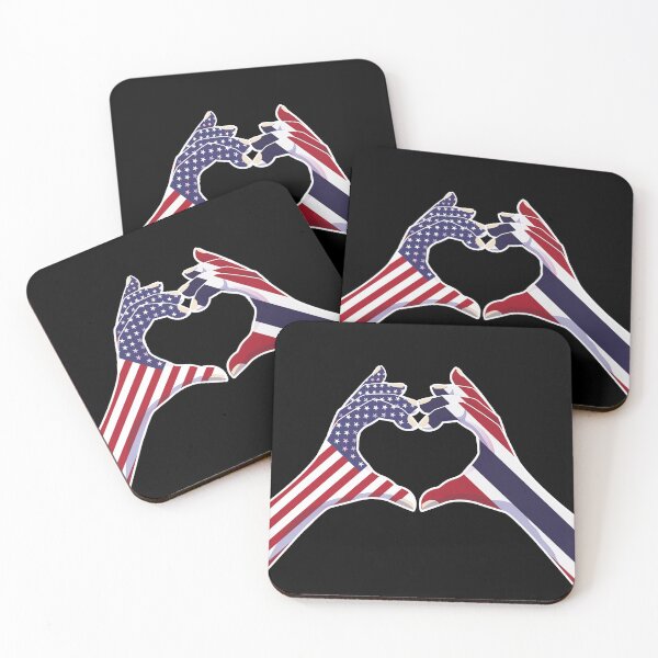 Item preview, Thailand Thai USA United States American America Love Heart Peace designed and sold by FlagX.