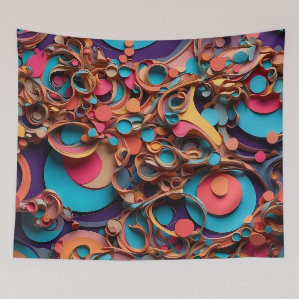 Item preview, Kaleidoscopic Discs Dance in a Whirlwind of Colours designed and sold by ArtComixHaven.