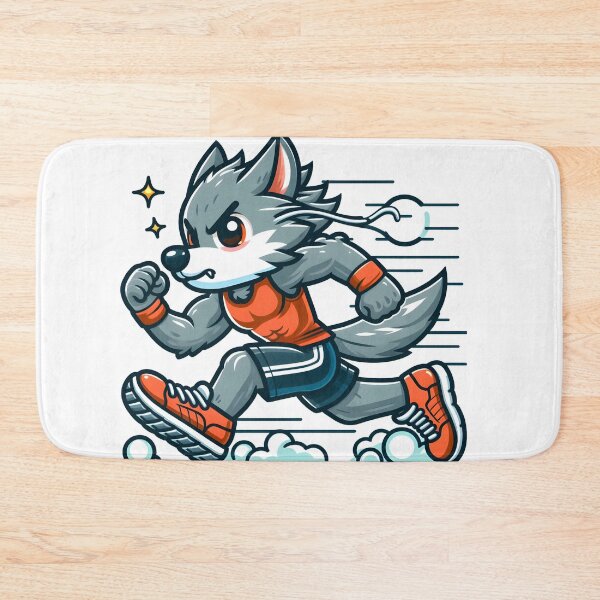 Item preview, Kawaii Energetic Werewolf With Wearing Running Shoes designed and sold by CanvasCutie.