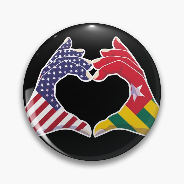 Item preview, Togo Togolese USA United States American America Love Heart Peace designed and sold by FlagX.