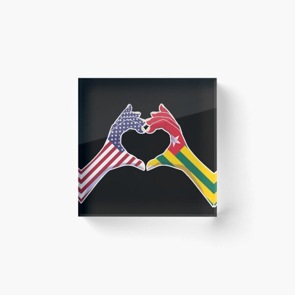 Item preview, Togo Togolese USA United States American America Love Heart Peace designed and sold by FlagX.