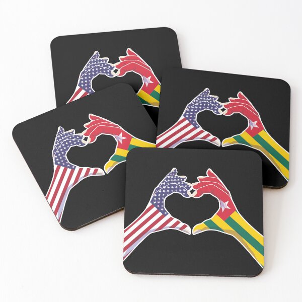 Item preview, Togo Togolese USA United States American America Love Heart Peace designed and sold by FlagX.