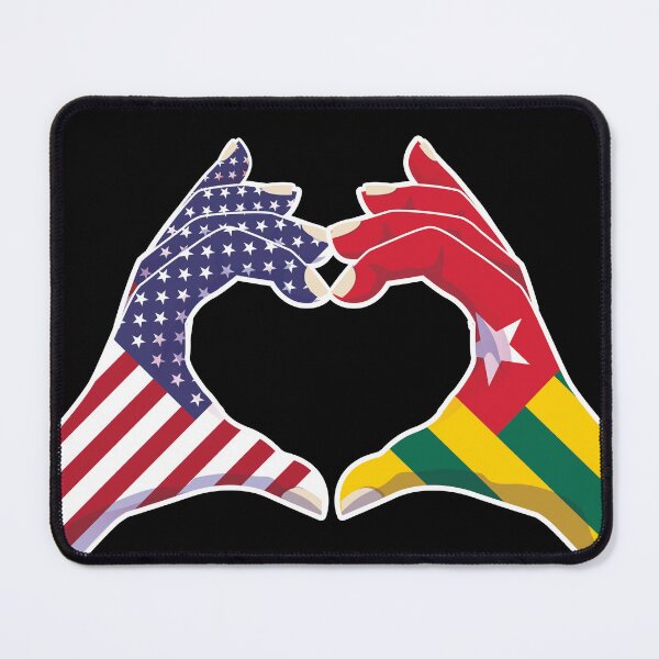 Item preview, Togo Togolese USA United States American America Love Heart Peace designed and sold by FlagX.
