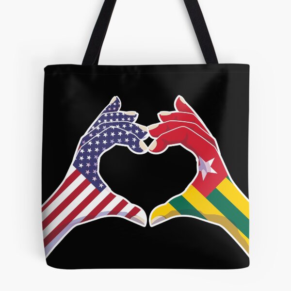 Item preview, Togo Togolese USA United States American America Love Heart Peace designed and sold by FlagX.