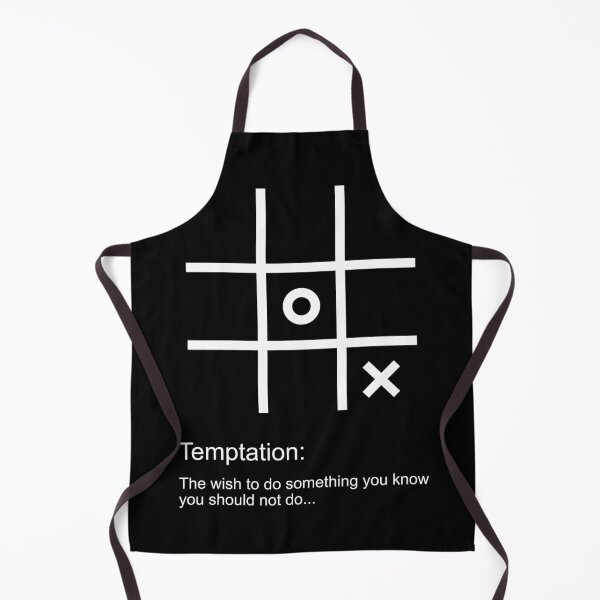 Item preview, Temptation - Tic tac toe - White on Black designed and sold by SquareKeyStudio.