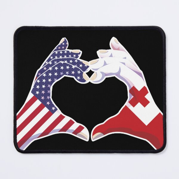Item preview, Tonga Tongan USA United States American America Love Heart Peace designed and sold by FlagX.
