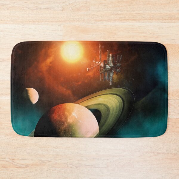 Item preview, Outer Space Saturn And Sun Orbiting Mir Space Station designed and sold by JRRTs.
