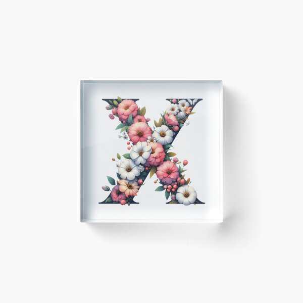 Item preview, Letter “X” containing flowers designed and sold by yeekazar.