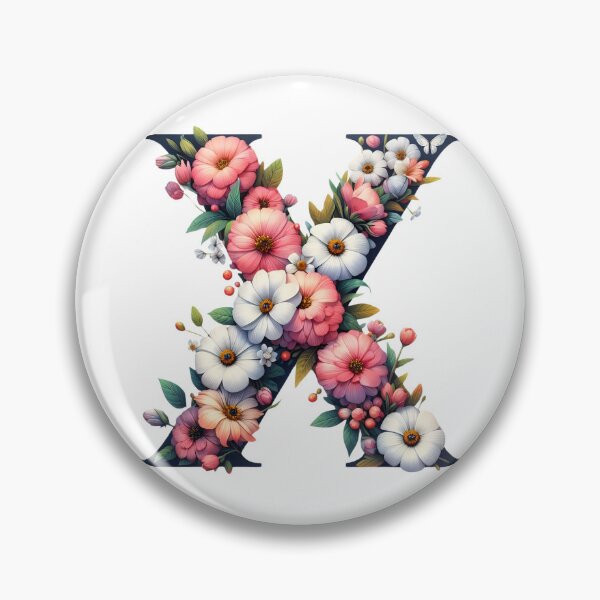 Item preview, Letter “X” containing flowers designed and sold by yeekazar.