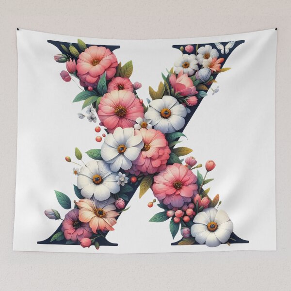 Item preview, Letter “X” containing flowers designed and sold by yeekazar.