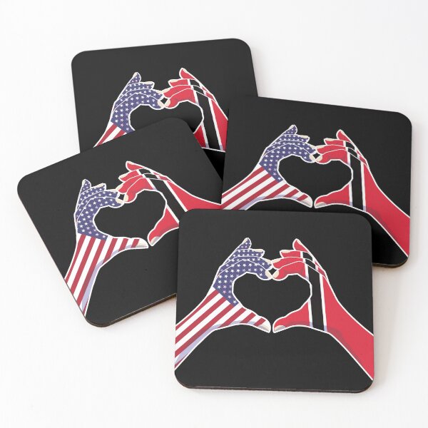 Item preview, Trinidad Tobago USA United States American America Love Heart Peace designed and sold by FlagX.