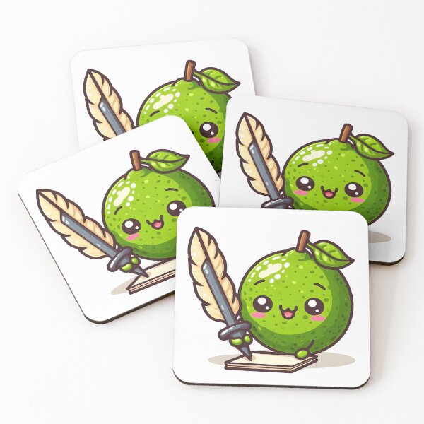 Item preview, Kawaii Lime With Quill Pen designed and sold by CanvasCutie.