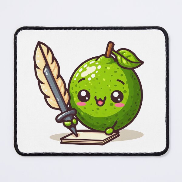 Item preview, Kawaii Lime With Quill Pen designed and sold by CanvasCutie.