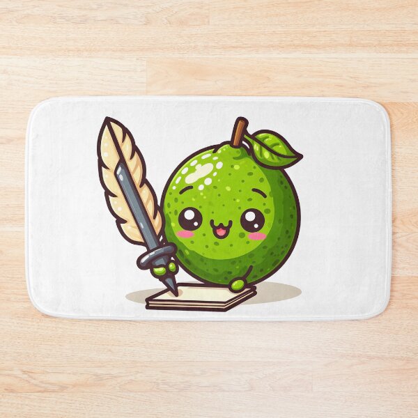 Item preview, Kawaii Lime With Quill Pen designed and sold by CanvasCutie.