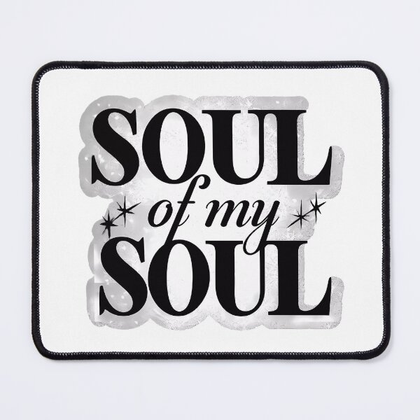 Item preview, 'Soul Of My Soul' Silver Black Sparkle Typography Logo Design designed and sold by WatermelonPink.