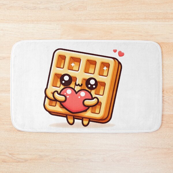 Item preview, Kawaii Waffle With Heart designed and sold by CanvasCutie.