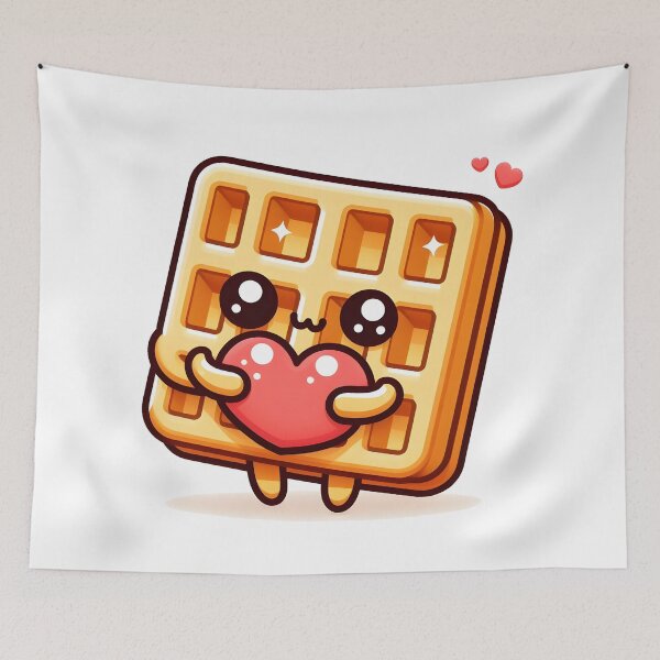 Item preview, Kawaii Waffle With Heart designed and sold by CanvasCutie.