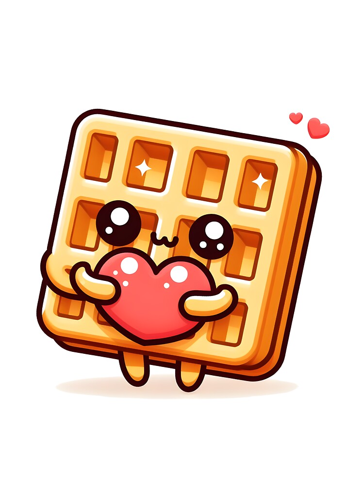 Kawaii Waffle With Heart