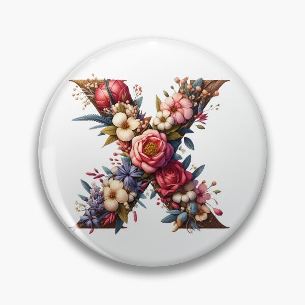 Item preview, Letter “X” containing flowers designed and sold by yeekazar.