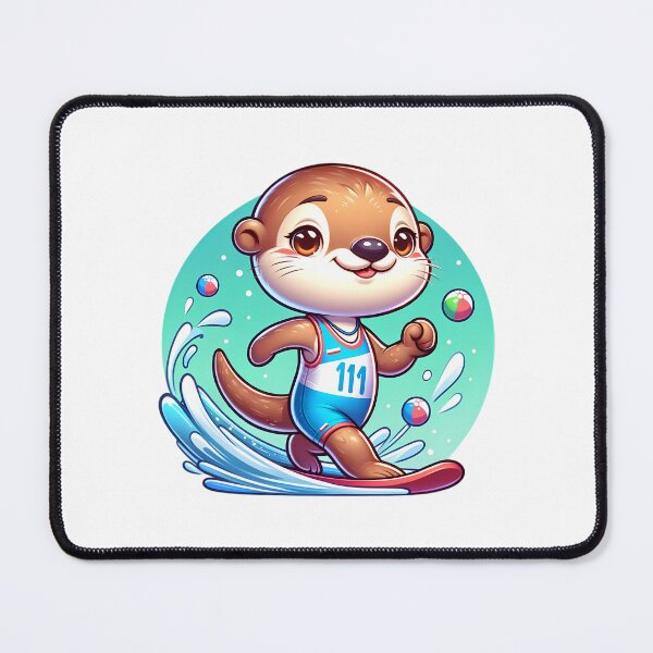 Item preview, Aquatic Athlete Otter designed and sold by TinyTailsGalery.