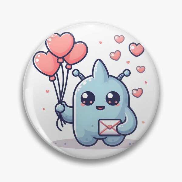 Item preview, Kawaii Kawaii Golem With Heart-Shaped Balloons designed and sold by CanvasCutie.