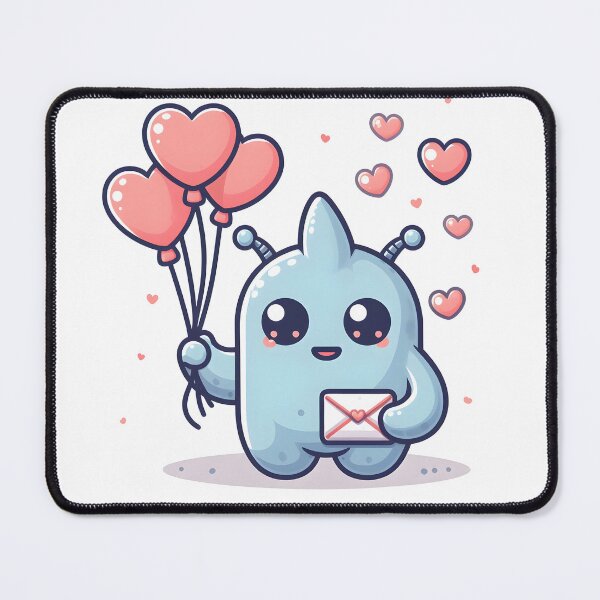 Item preview, Kawaii Kawaii Golem With Heart-Shaped Balloons designed and sold by CanvasCutie.