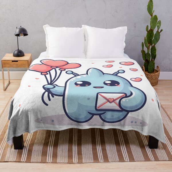 Item preview, Kawaii Kawaii Golem With Heart-Shaped Balloons designed and sold by CanvasCutie.