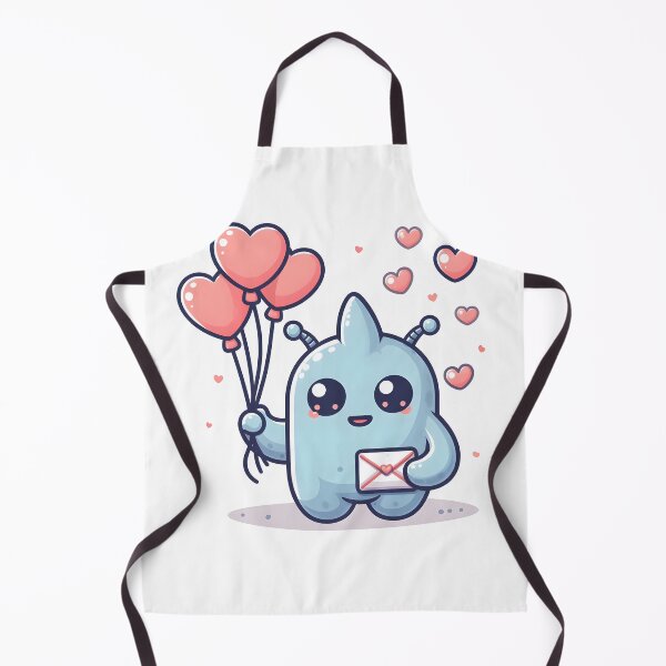 Item preview, Kawaii Kawaii Golem With Heart-Shaped Balloons designed and sold by CanvasCutie.