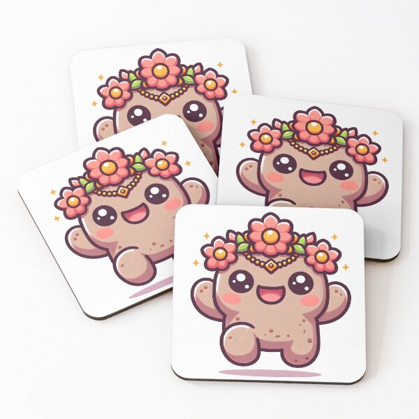 Item preview, Kawaii Kawaii Golem With Flower Crown designed and sold by CanvasCutie.