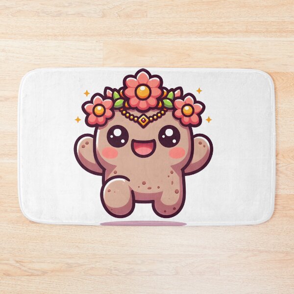 Item preview, Kawaii Kawaii Golem With Flower Crown designed and sold by CanvasCutie.