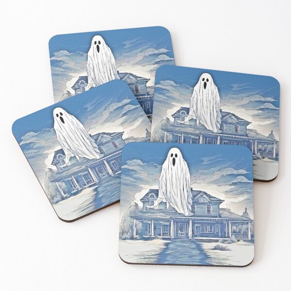 Item preview, Spooky Ghost House designed and sold by Health And Fitness Posts e-Store.