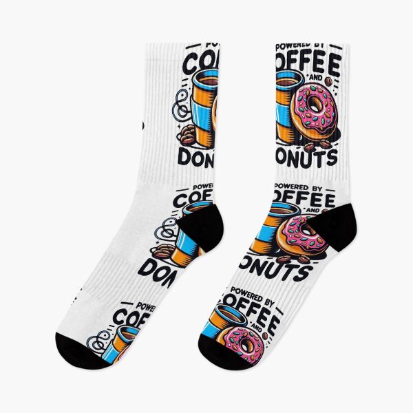 Item preview, Drinking Funny Powered By Coffee And Donuts  designed and sold by ZeptepiTrends.