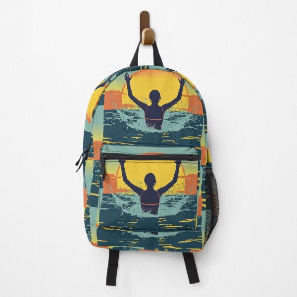 Item preview, Woman in the water – retro sunset 4 designed and sold by Wildflow Creations.